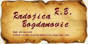 Radojica Bogdanović vizit kartica